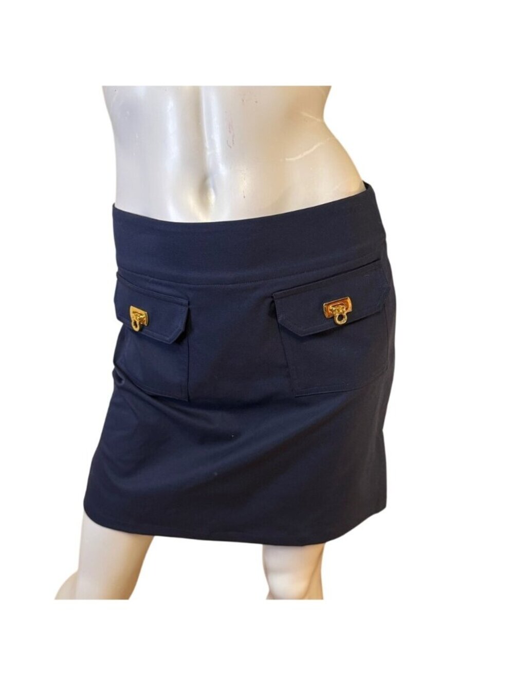 FAIRWAY FOX Boutique Kate Golfcore Pickleball Tennis Navy Blue Mini Skirt Sz 2